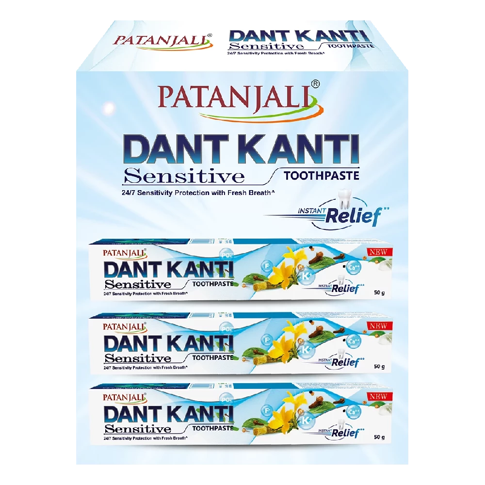 Patanjali Dant Kanti Sensitive Toothpaste, 50 g (Pack of 2)-1.webp